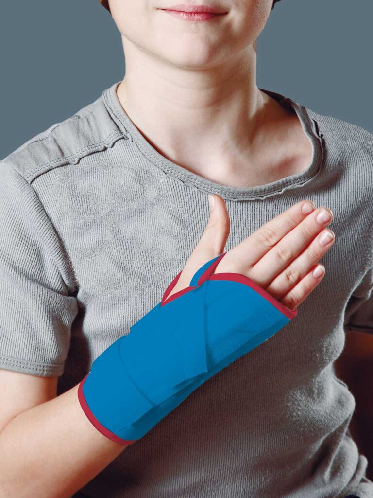 Breg Tutore Da Polso Basso Profilo 23 Cm – Mano Sinistra, Taglia Grande, Stecca Palmare Malleabile